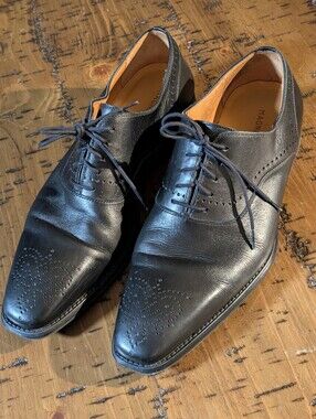 Magnanni 9.5 Black Henio Perforated Oxford